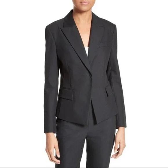Theory Black Brince Approach Structured Blazer Jacket Size 2 - Picture 1 of 10